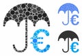 Euro Umbrella Mosaic Icon of Spheric Items