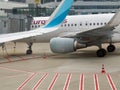 Euro wings airplane at the airport of Duesseldorf