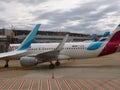 Euro wings airplane at the airport of Duesseldorf