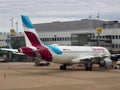 Euro wings airplane at the airport of Duesseldorf