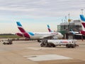 Euro wings airplane at the airport of Duesseldorf