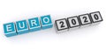 Euro 2020 word block Royalty Free Stock Photo