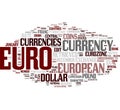 Euro word cloud Royalty Free Stock Photo