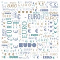 euro word cloud,icon,word cloud use for banner, painting, motivation, web-page, website background, t-shirt & shirt printing, Royalty Free Stock Photo