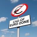 Euro zone concept. Royalty Free Stock Photo