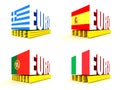 Euro Zone Crisis Royalty Free Stock Photo