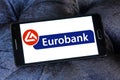 Eurobank logo Royalty Free Stock Photo