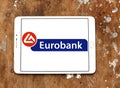 Eurobank logo Royalty Free Stock Photo