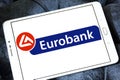 Eurobank logo Royalty Free Stock Photo