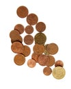 Eurocent coins Royalty Free Stock Photo