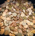 Some Eurocent coins Royalty Free Stock Photo