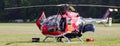 Eurocopter MBB Bo-105 of The Flying Bulls on grass airfield.