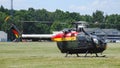 Eurocopter MBB Bo-105 of German Air Force on grass airfield.