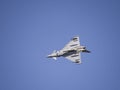 Bucharest, Romania 30.08.2025, Eurofighter Typhoon F-2000A on a blue sky Royalty Free Stock Photo