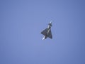 Bucharest, Romania 30.08.2025, Eurofighter Typhoon F-2000A on a blue sky Royalty Free Stock Photo