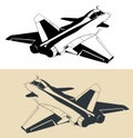 Eurofighter Typhoon illustrations Royalty Free Stock Photo