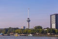 Euromast, the observation tower of Rotterdam city as seen from Het Park