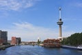 Euromast tower in the city of Rotterdam