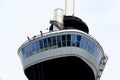 Euromast, various persons do abseil from the highest tower of Rotterdam