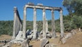 Euromos Ancient City Zeus Temple Columns Ruins in Anatolia