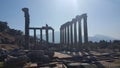 Euromos Ancient City Zeus Temple Columns Ruins in Anatolia