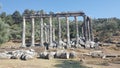 Euromos Ancient City Zeus Temple Columns Ruins in Anatolia