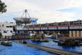 Europa Park express train in Greek scenery Royalty Free Stock Photo