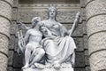 Europa, statues depicting personifications of the continents. Naturhistorisches Museum, Vienna