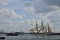 The Europa tall ship on the Ij river Royalty Free Stock Photo