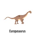 Europasaurus icon, flat style.