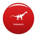 Europasaurus icon vector red