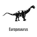 Europasaurus icon, simple style.