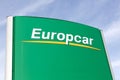 Europcar logo on a panel