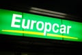 Europcar logo on store front. Sixt is a car rental company