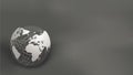 Europe and Africa, Abstract paper cut style world map on white mesh grey chalkboard background Royalty Free Stock Photo