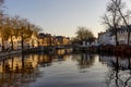 Belgium, Bruges, Canal Saint-Martin, Canal Saint-Martin over a body of water