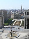 European Architecture Belgium Brussels Cityscape City Center Plaza Overlooking View Tower Landscape Spectacular Panoramic Birdeye 