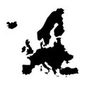 Europe blind map Royalty Free Stock Photo