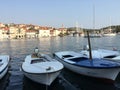 Europe Croatia Fishing boats at the harbour Cres Town Cres Island Kvarner Gulf Roman Emprie Heritage Game of Throne Royalty Free Stock Photo
