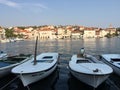 Europe Croatia Fishing boats at the harbour Cres Town Cres Island Kvarner Gulf Roman Emprie Heritage Game of Throne Royalty Free Stock Photo