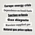 Europe energy crisis news Royalty Free Stock Photo