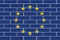 Europe EU brick flag illustration