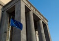 Europe Flag outside a tribunal