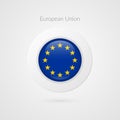 Europe flag vector sign. Isolated European Union circle symbol. EU illustration icon with stars for business project, web design