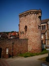 Europe, France, Bas Rhin, Obernai, guard tower and rampart Royalty Free Stock Photo