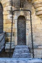 Door with drawbridge on Hautefort Castle, Chateau de Hautfort Royalty Free Stock Photo