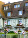 Europe, France, Normandy, Calvados, coastal town, landscape and Norman house Royalty Free Stock Photo