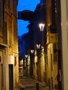 Europe, France, Provence Alpes Cote d`Azur, Vaucluse, Avignon, alley at night Royalty Free Stock Photo