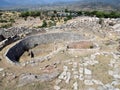 Greece, Mycenae, top view of the settlement center