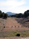 Greece, Peloponnese, Epidaurus, the remains of an ancient stadium